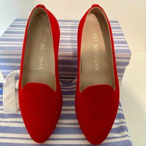 Stuart Weitzman SZ 6.5 Red Espadrille Flats